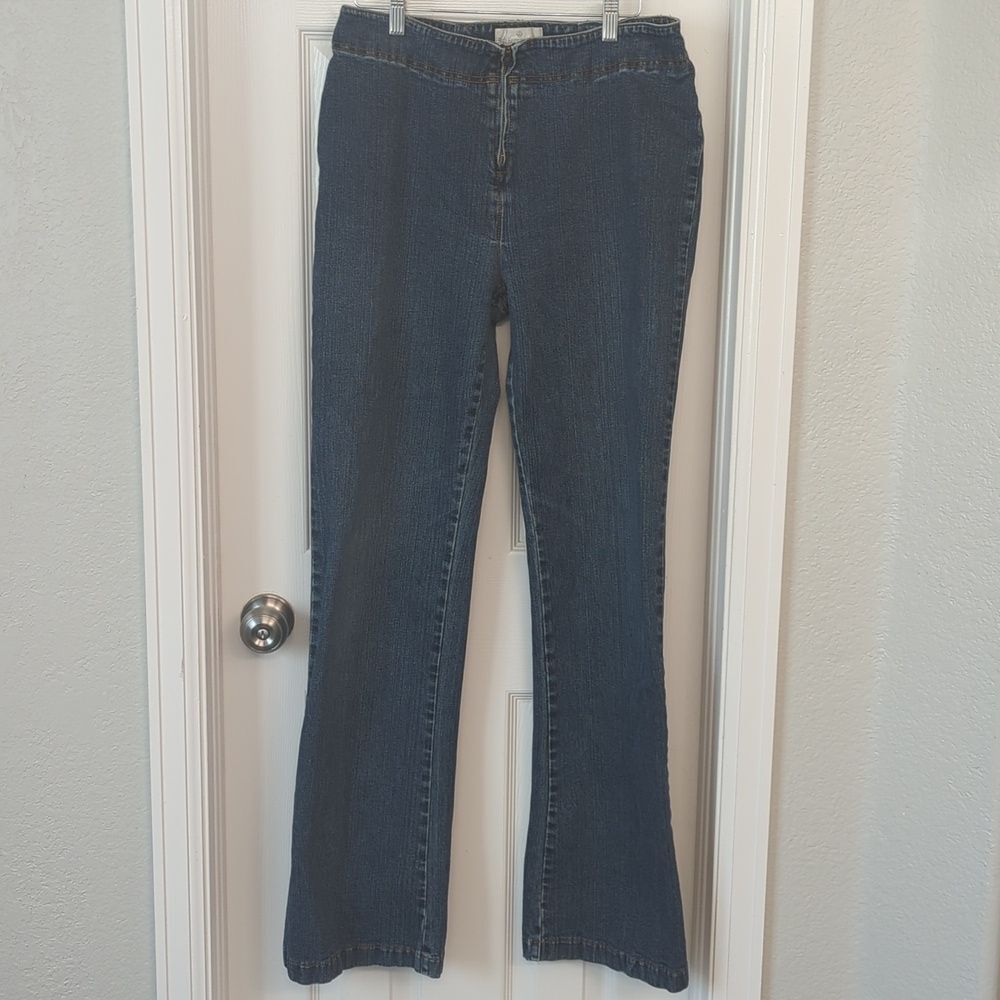 Soft Surroundings Zip-Up Front Denim Jeans Tall Size Large